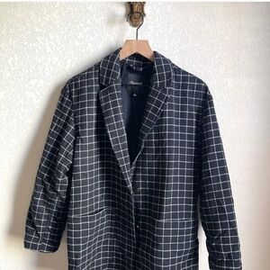 Madewell Black Plaid Blazer